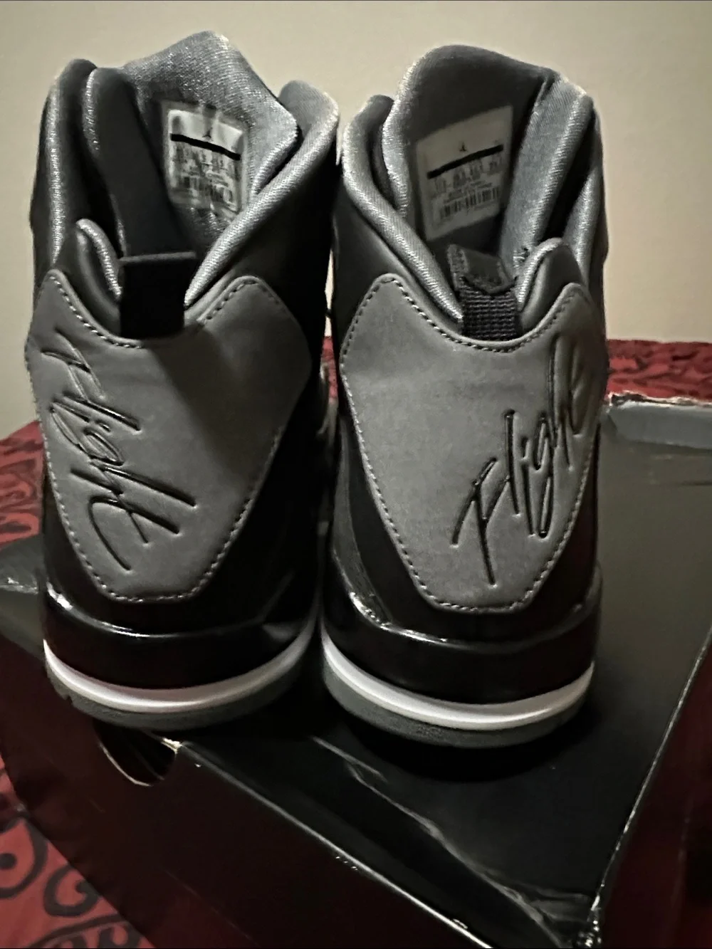 Jordan Men's High-Top Sneakers in Black and Gray